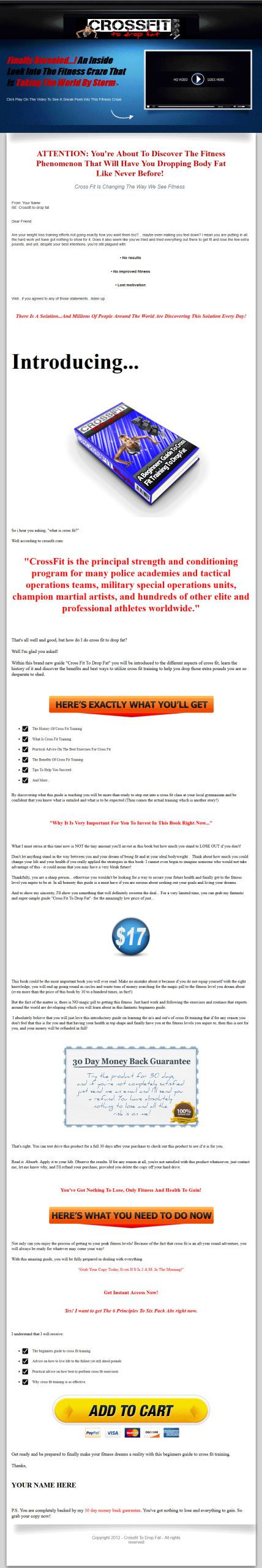 Crossfit Fitness PLR Ebook Package - Image 2