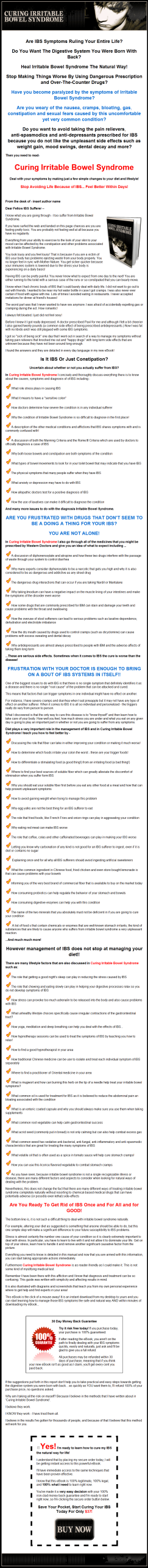 Curing Irritable Bowel Syndrome MRR Ebook - Image 2