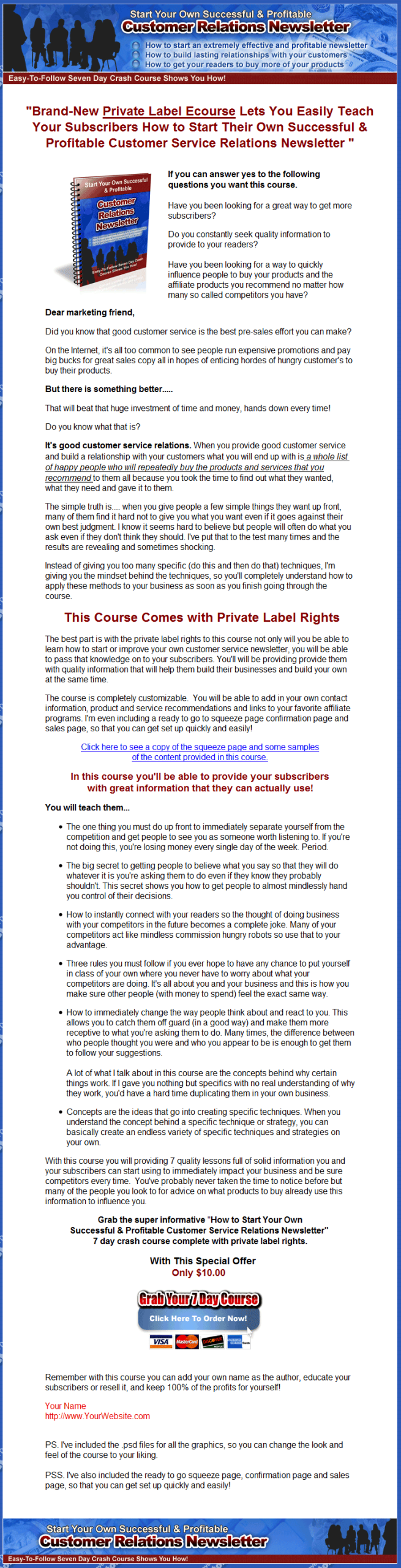 Customer Relations PLR Autoresponder Message Series - Image 4