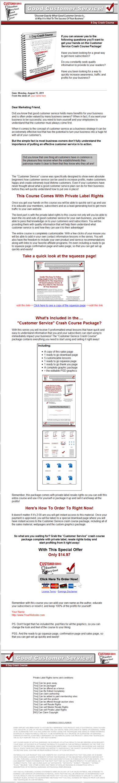 Customer Service PLR Autoresponder Messages - Image 4
