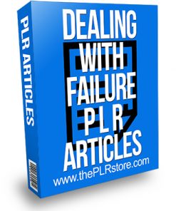 Dealing with Failure PLR Articles