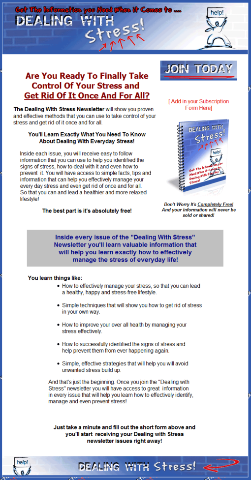 Dealing with Stress PLR Autoresponder Messages | The PLR Store
