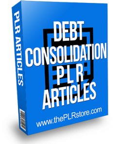 Debt Consolidation PLR Articles