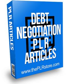 Debt Negotiation PLR Articles