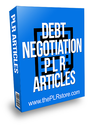 Debt Negotiation PLR Articles