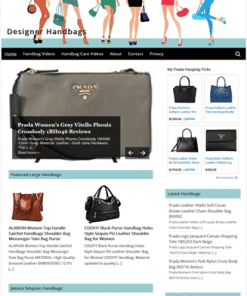 Designer Handbags PLR Amazon Store Website