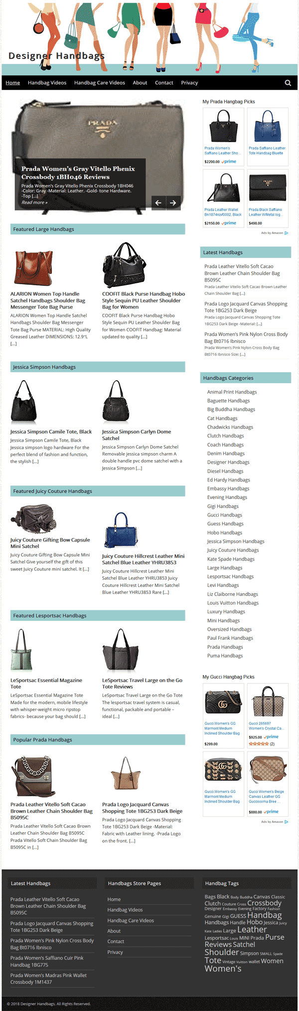 Designer Handbags PLR Amazon Store Website | Private Label Rights