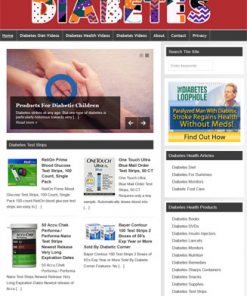 Diabetes Health PLR Website and Amazon Turnkey Store