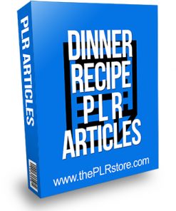 Dinner Recipe PLR Articles