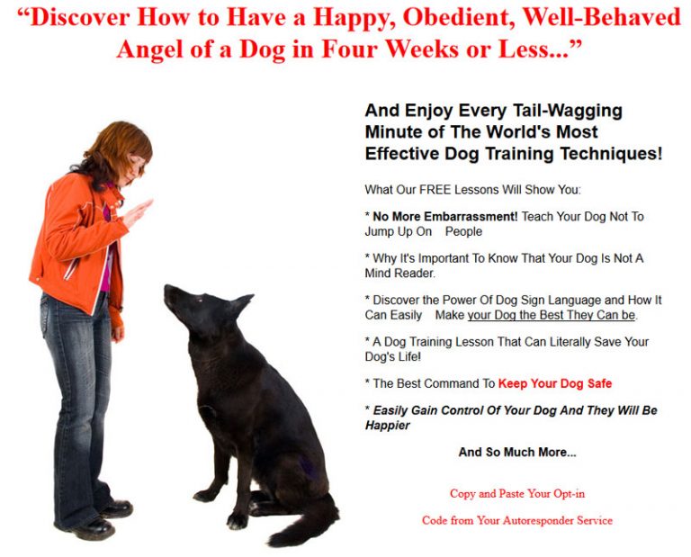 dog training plr autoresponder messages