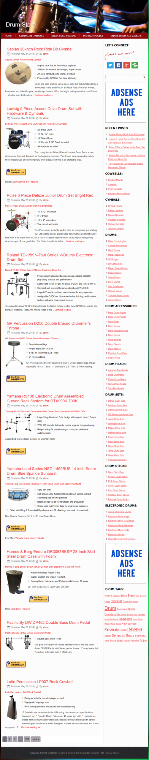 Drum PLR Amazon Store Turnkey Website - Image 2