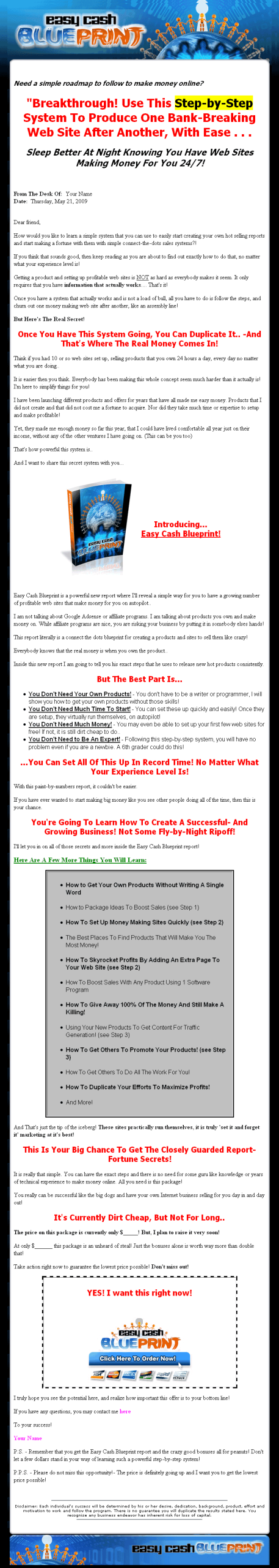 Easy Cash Blueprint PLR Ebook - Image 2
