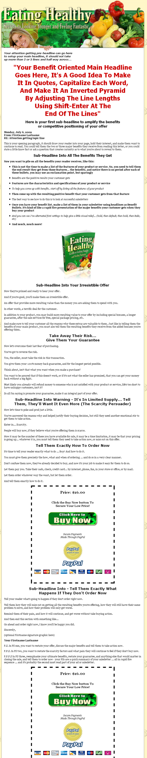 Eating Healthy Ebook with Master Resale Rights - Image 2