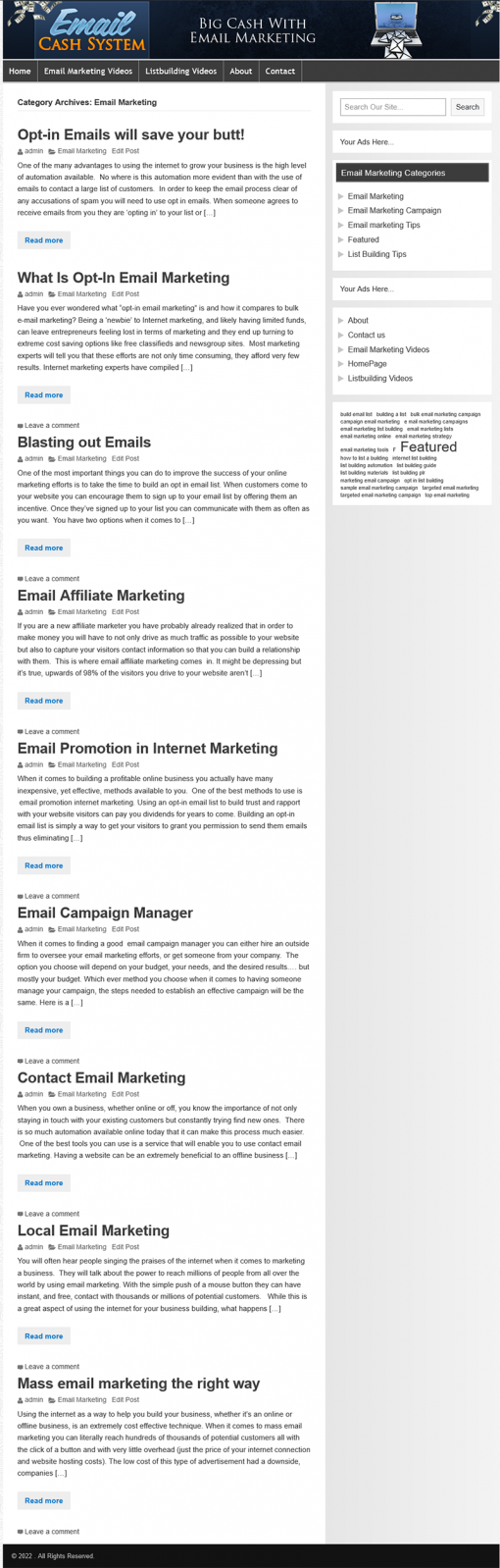 email marketing plr website