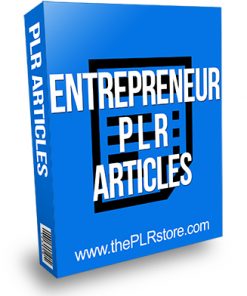Entrepreneur PLR Articles