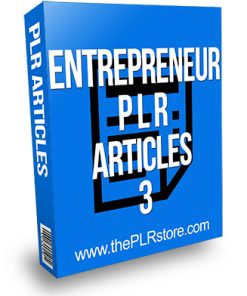 Entrepreneur PLR Articles 3