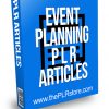 Event Planning PLR Articles