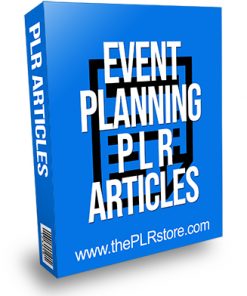 Event Planning PLR Articles