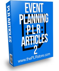 Event Planning PLR Articles 2