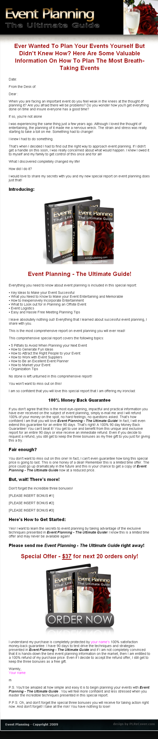 Event Planning PLR eBook - Image 2