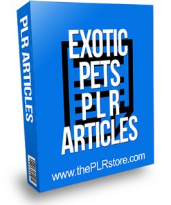 Exotic Pets PLR Articles