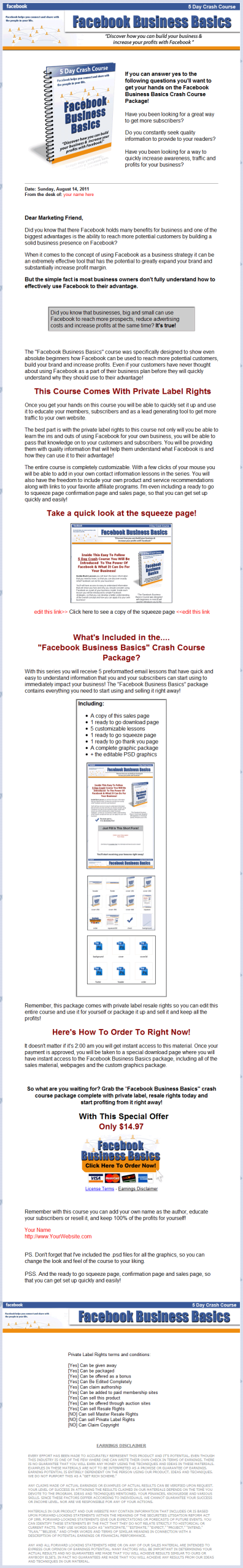 Facebook Business Basics PLR Autoresponder Messages - Image 4