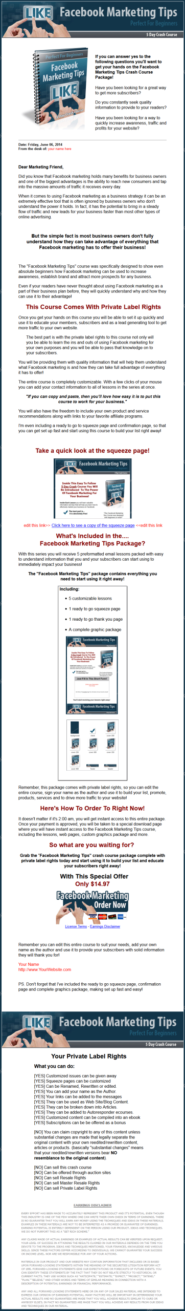 Facebook Marketing Tips PLR Autoresponder Messages Listbuilding - Image 3