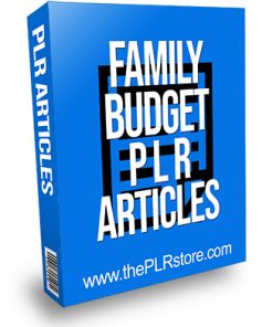 Family Budget PLR Articles