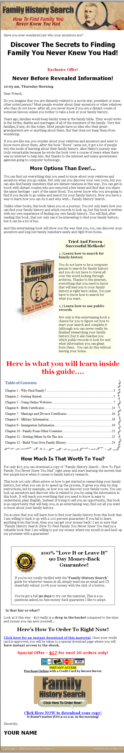 Family History Search PLR eBook - Image 2