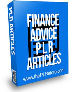 Finance Advice PLR Articles