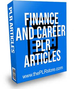 Finance and Career PLR Articles