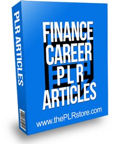 Finance Career PLR Articles