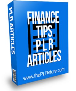 Finance Tips PLR Articles