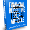 Financial Budgeting PLR Articles