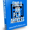 Find a Job PLR Articles