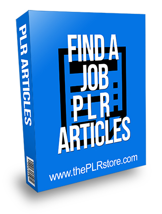 Find a Job PLR Articles