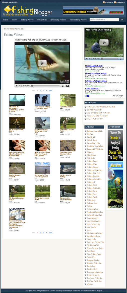 Fishing PLR Pre-Loaded Website Adsense Amazon Clickbank | The PLR Store