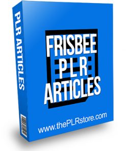 Frisbee PLR Articles