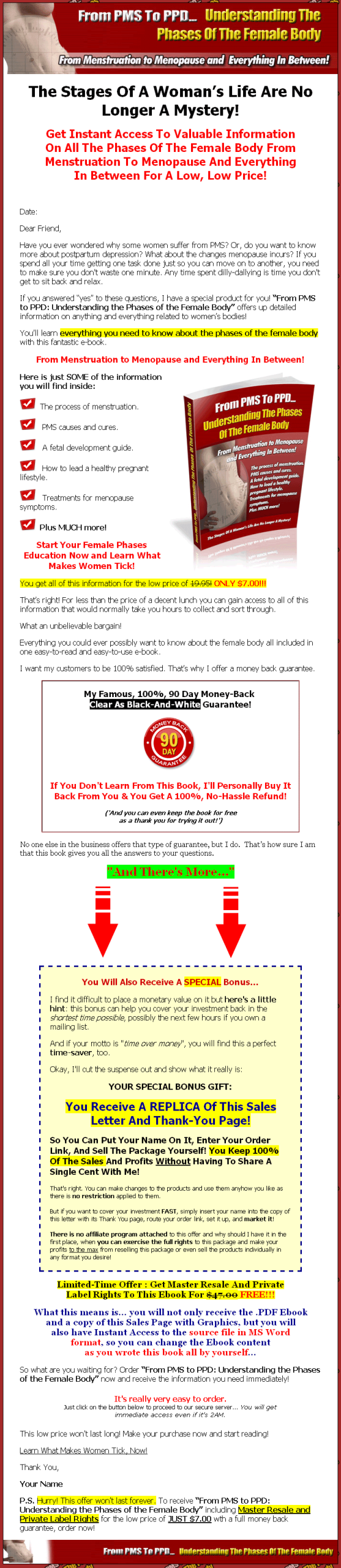 From PMS to PPD - Phases of the Female Body PLR Ebook - Image 2