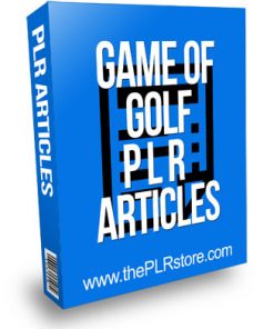 Game of Golf PLR Articles