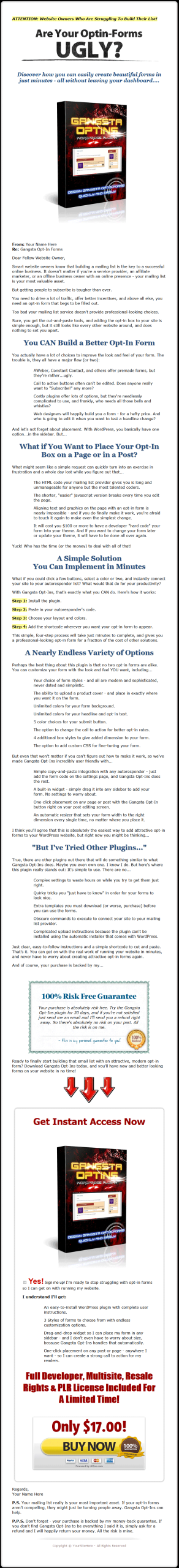 Gansta Optins Wordpress Plugin MRR - Image 2