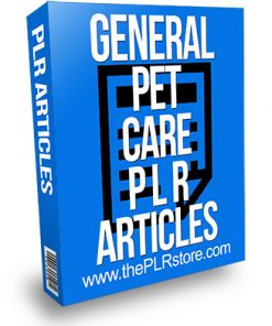 General Pet Care PLR Articles