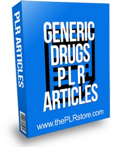 Generic Drugs PLR Articles