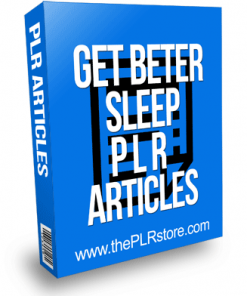 Get Better Sleep PLR Articles