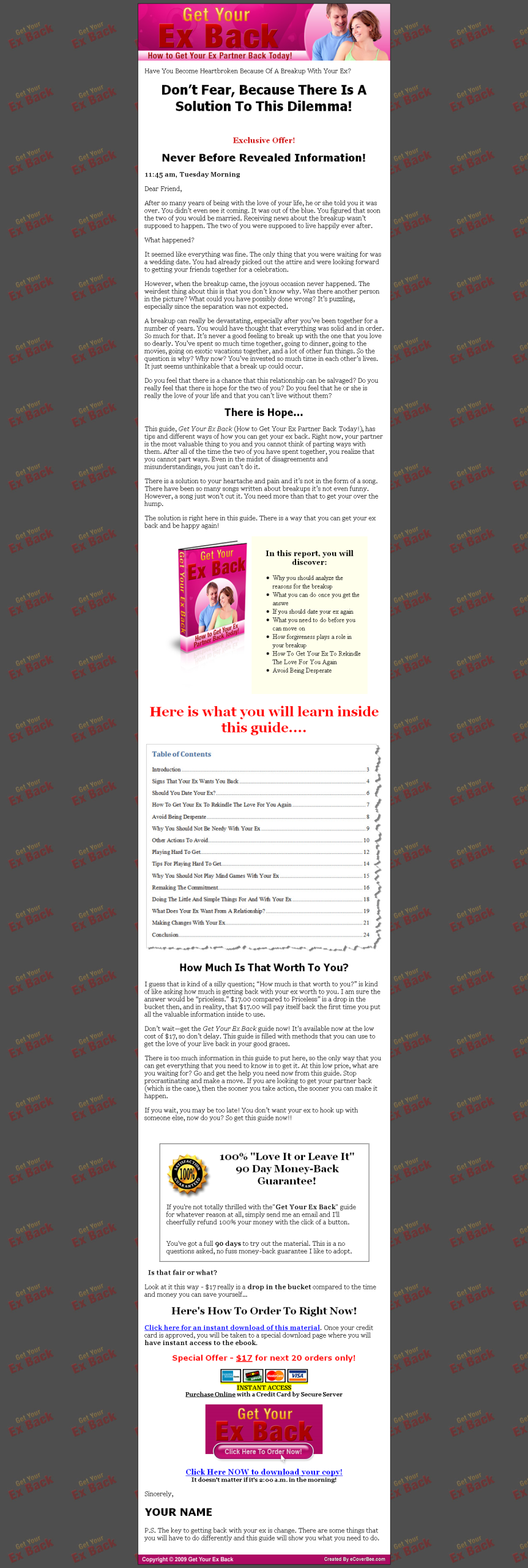 Get Your Ex Back PLR eBook - Image 2