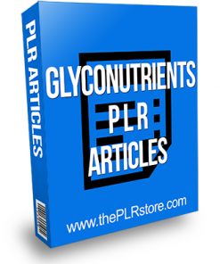 Glyconutrients PLR Articles