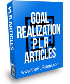 Goal Realization PLR Articles