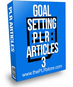 Goal Setting PLR Articles 3