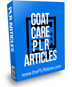 Goat Care PLR Articles