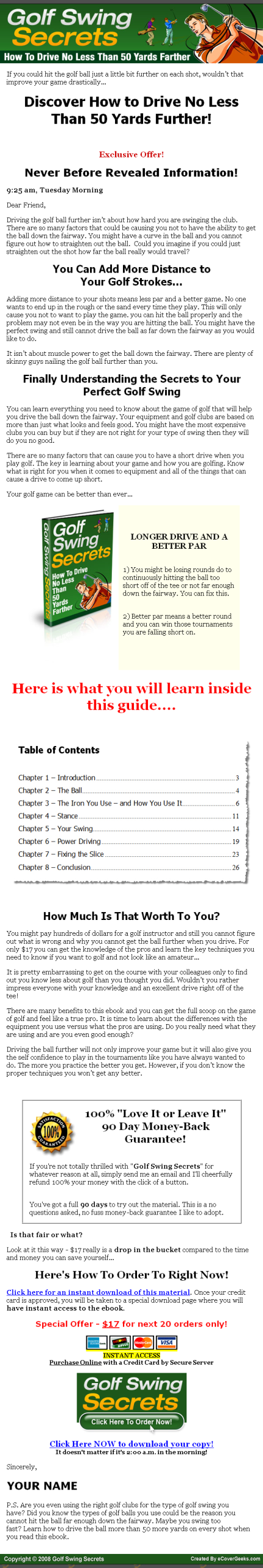 Golf Swing PLR eBook - Image 2